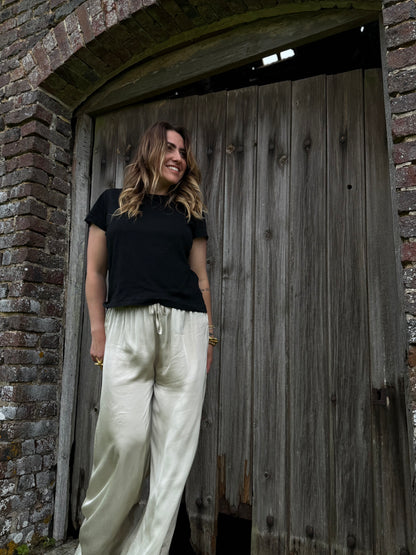 PALAZZO beige - pantalon fluide