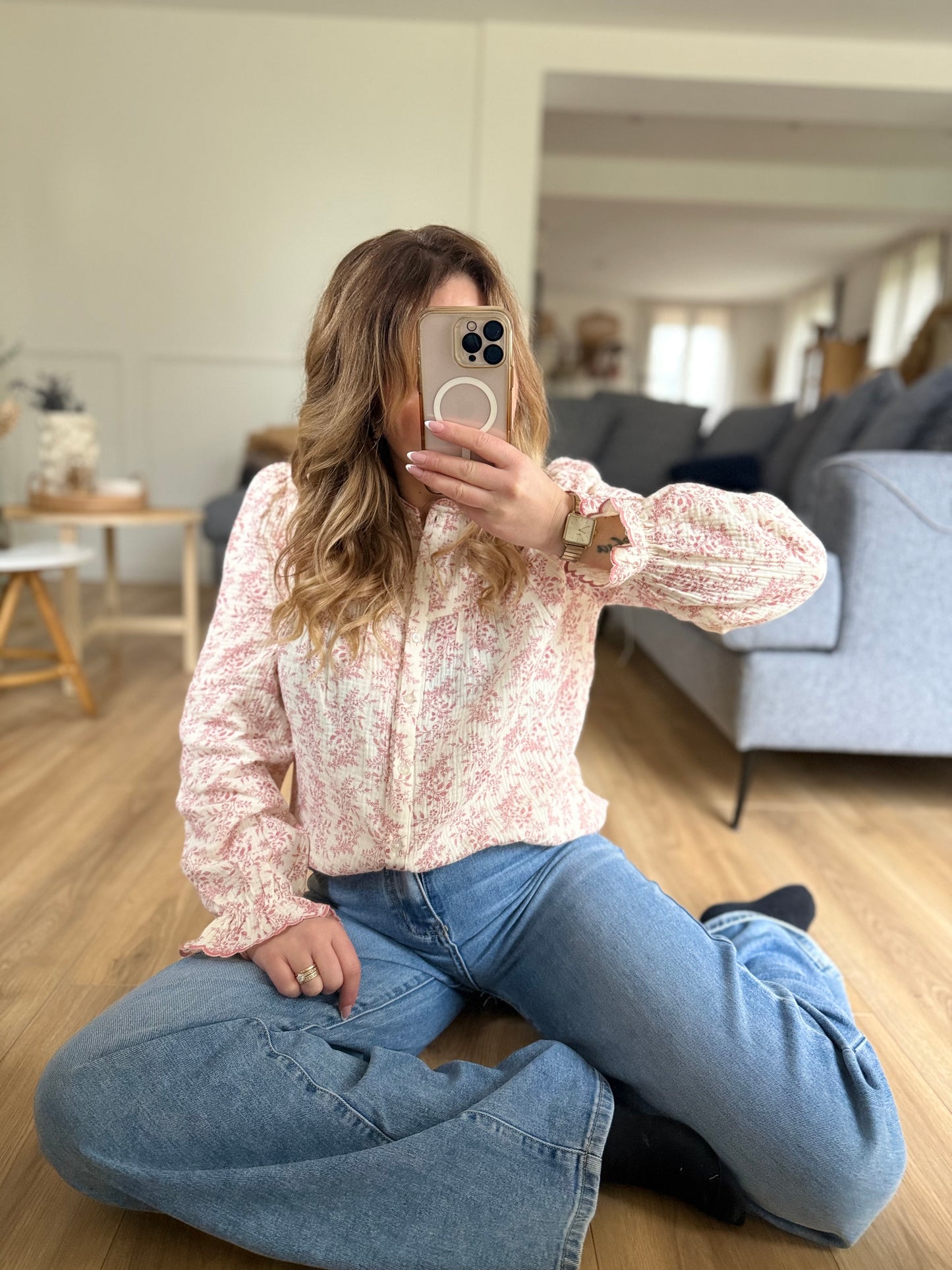 ELLA ROSE - Chemisier gaze de coton