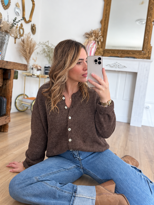 GILET LEOLA MOKA