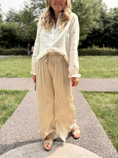 Chemise cœur doré
