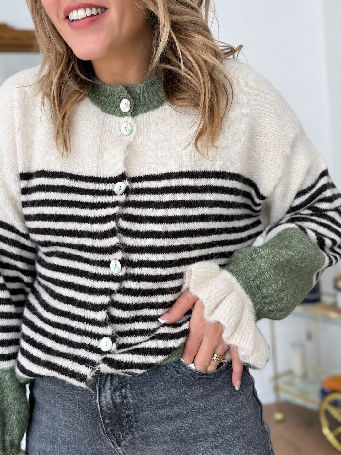 GILET LANA VERT