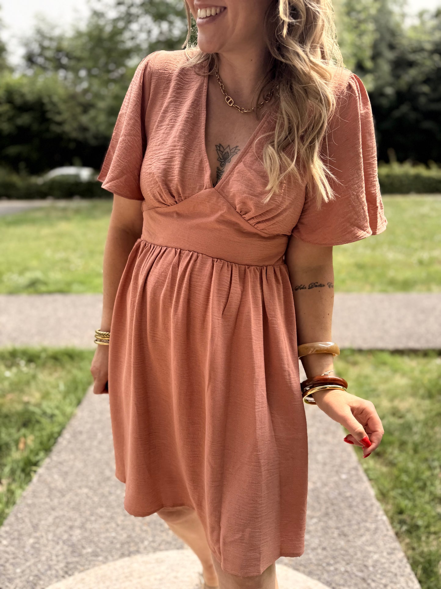 Robe vieux rose