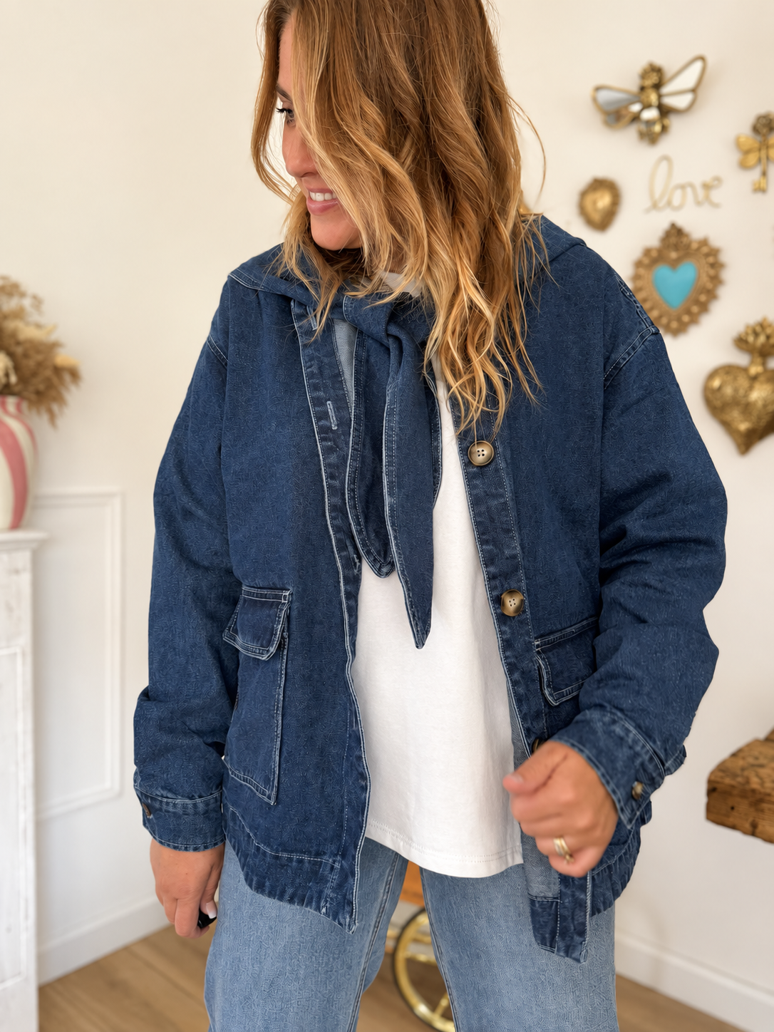 VESTE EN JEANC MALYS A CAPUCHE