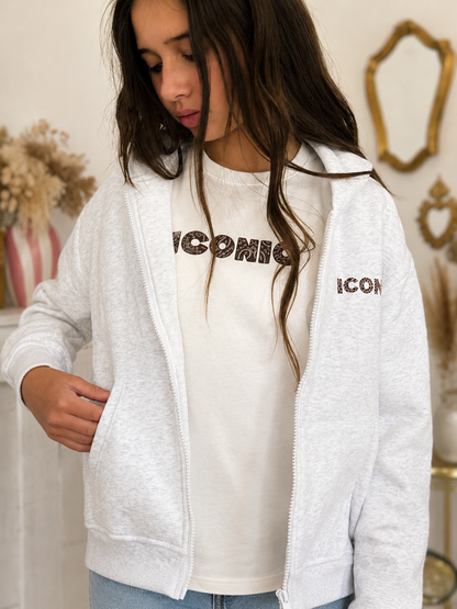 GILET SWEAT ICONIC LEOPARD