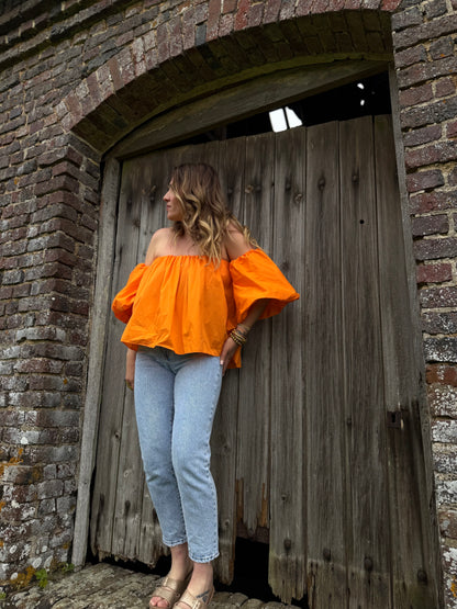 NOA ORANGE  - BLOUSE BARDOT