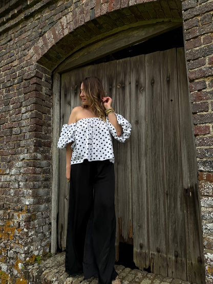 PALAZZO NOIR - pantalon fluide