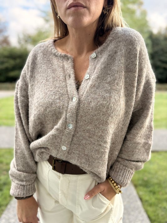 GILET LEOLA TAUPE