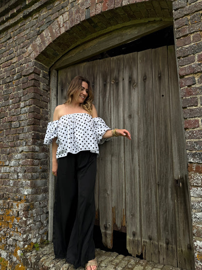 PALAZZO NOIR - pantalon fluide