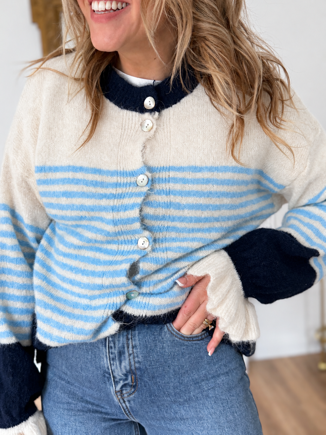 GILET LANA BLEU MARINE