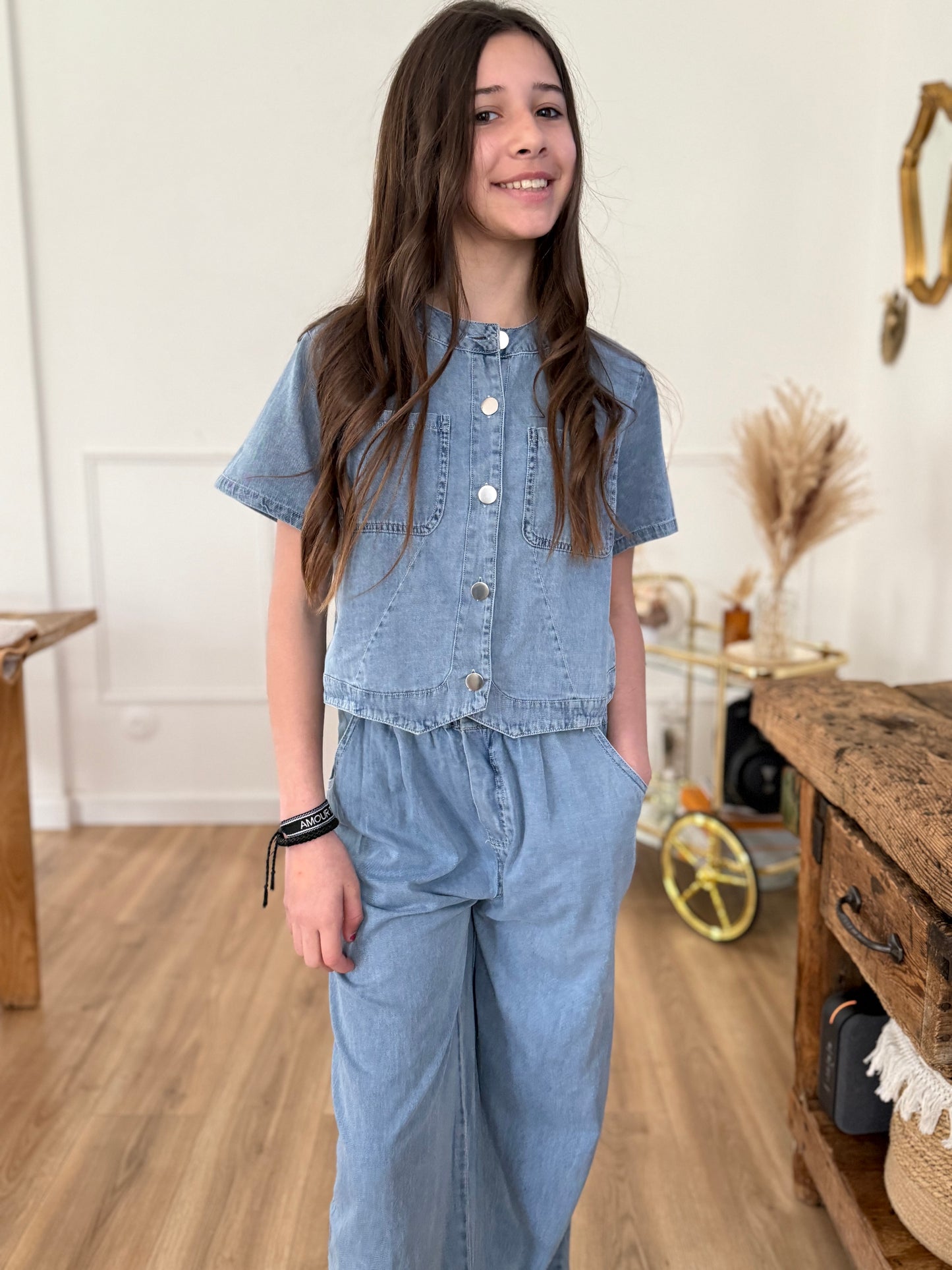 ENSEMBLE BLEU - en jean