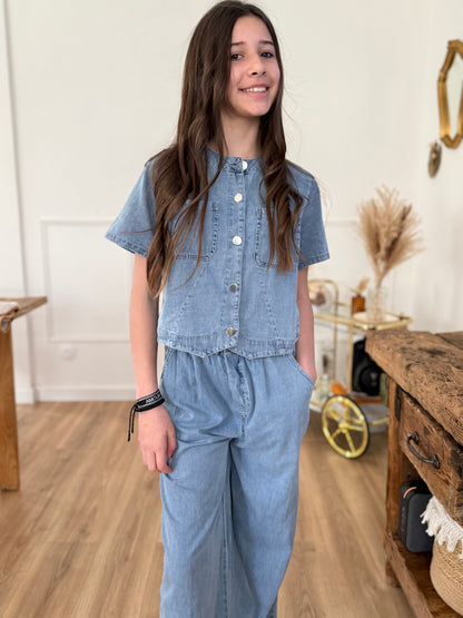 ENSEMBLE BLEU - en jean