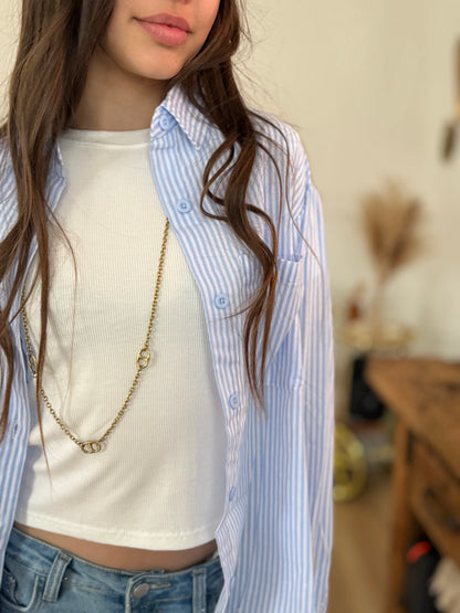 Chemise rayé bleu