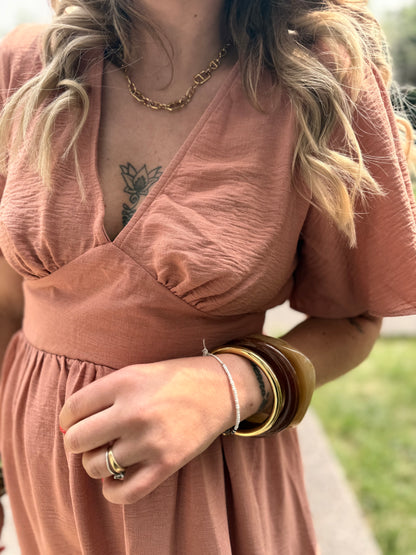 Robe vieux rose