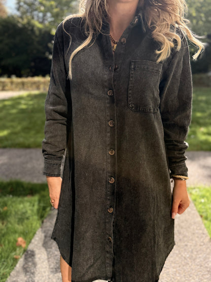 ROBE EN JEAN NOIR