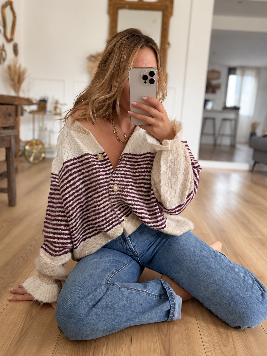 GILET EMY BORDEAUX