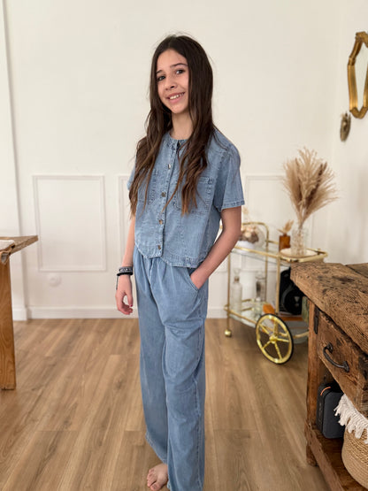 ENSEMBLE BLEU - en jean