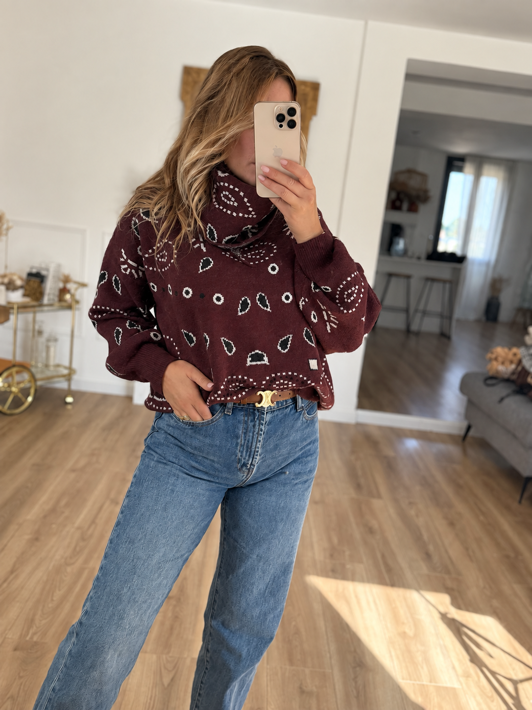 PULL BANDANA BORDEAUX & ECHARPES