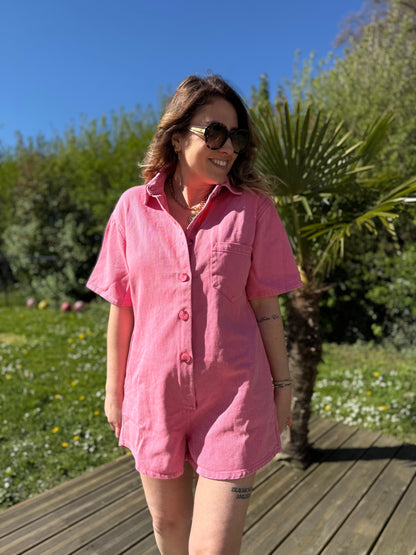 SIA ROSE - conbishort en jean