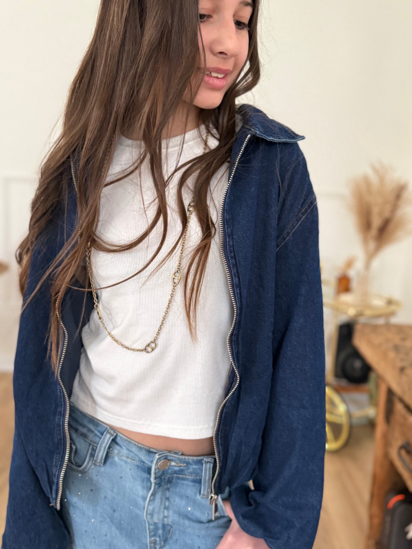 Bombers jean brut