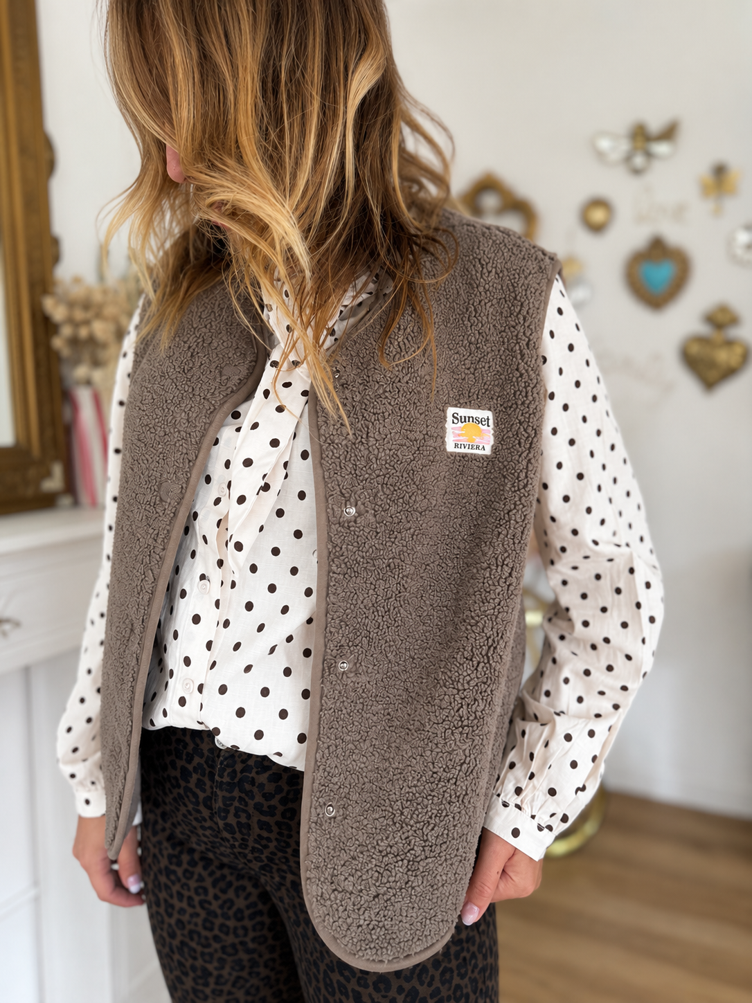 GILET WAEL TAUPE