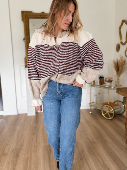 GILET EMY BORDEAUX