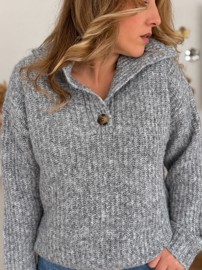 PULL CAMIONEUR GRIS
