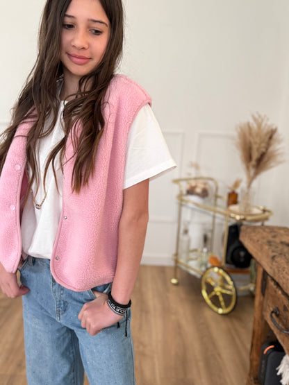 Gilet rose pale