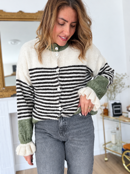 GILET LANA VERT