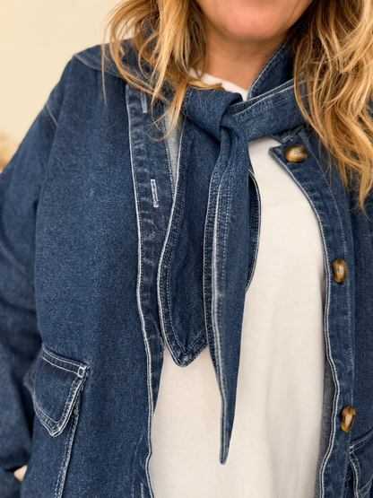 VESTE EN JEANC MALYS A CAPUCHE
