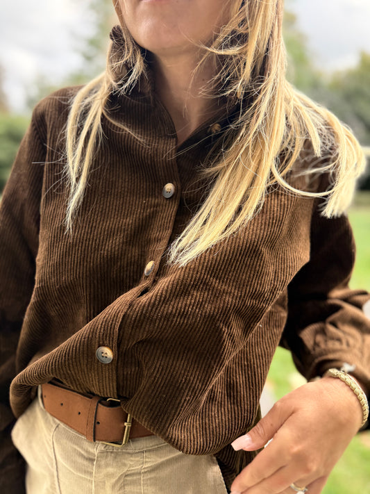 CHEMISE VELOURS CHOCOLAT