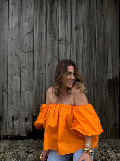 NOA ORANGE  - BLOUSE BARDOT