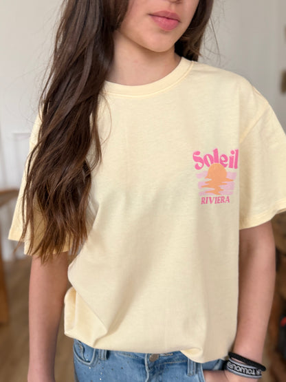 Tee shirt soleil jaune