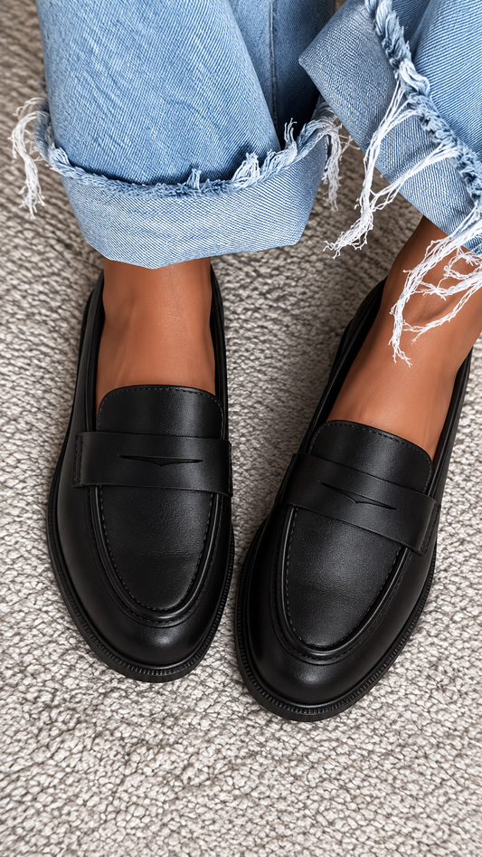 MOCASSIN SMILICUIR NOIR