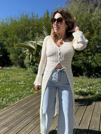 GILET CROCHET - gilet / robe