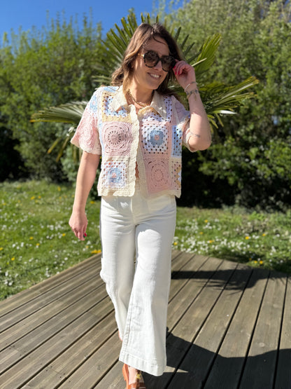 FLAVIE ROSE  - Gilet crochet