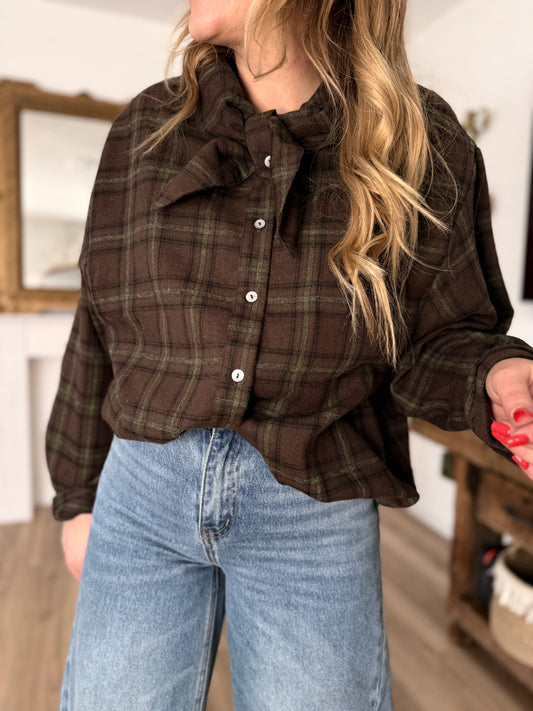 CHEMISIER CARREAUX CHOCO