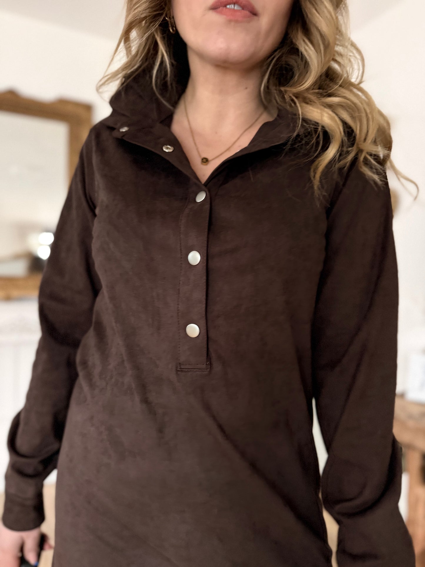 Robe suedine chocolat