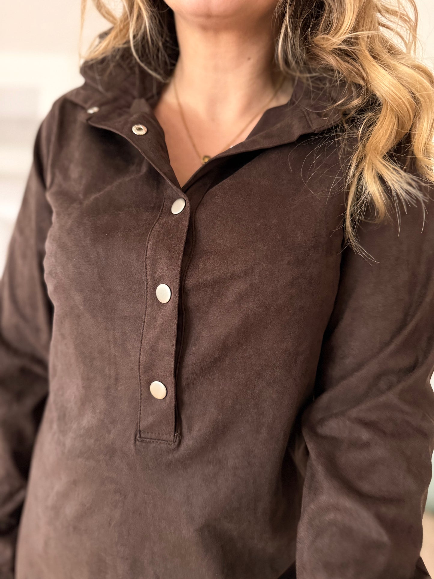 Robe suedine chocolat