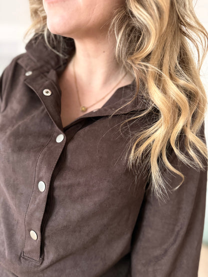 Robe suedine chocolat