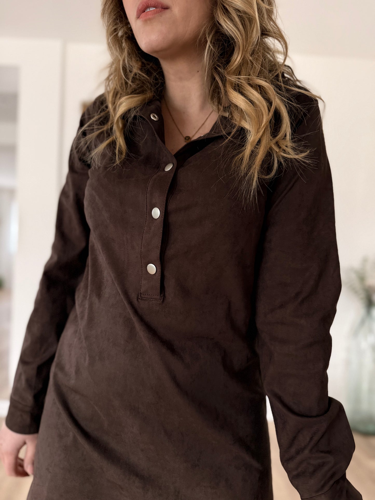 Robe suedine chocolat
