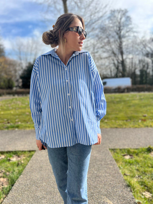 Chemise rayé noeud dos
