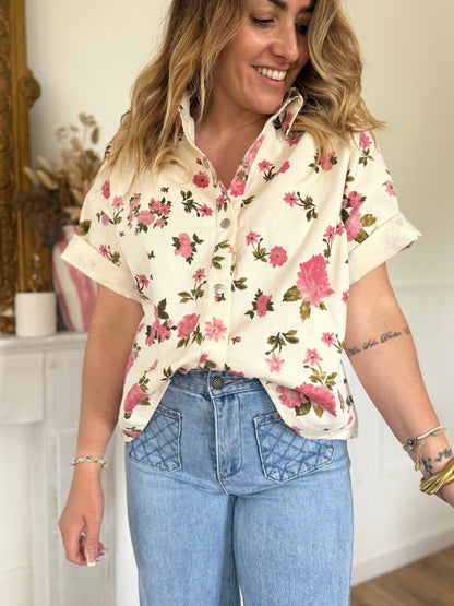 STELLA - BLOUSE A FLEURS