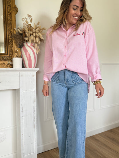 ST BARTH - CHEMISIER ROSE RAYE