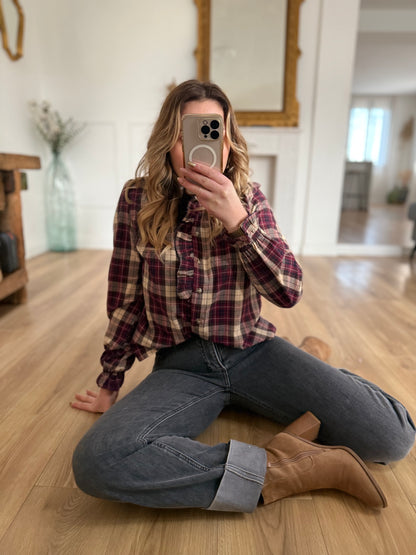 Blouse a carreaux