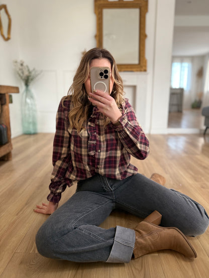 Blouse a carreaux