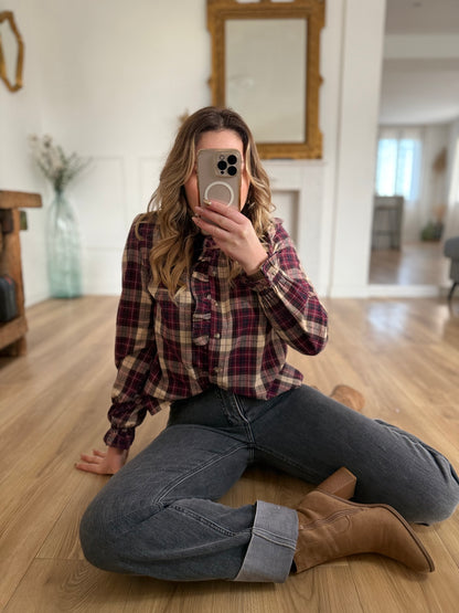 Blouse a carreaux