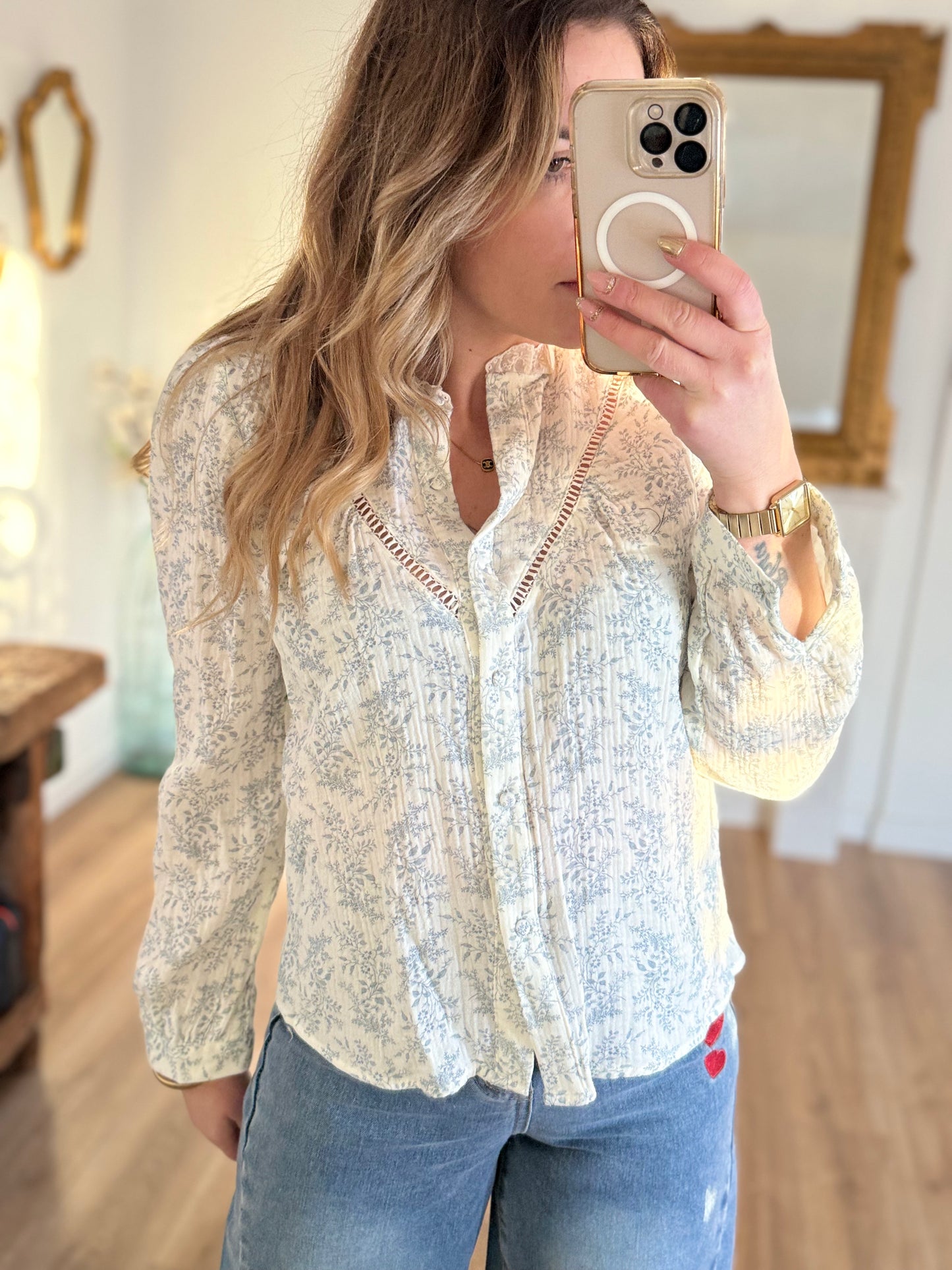 Chemisier leeloo bleu