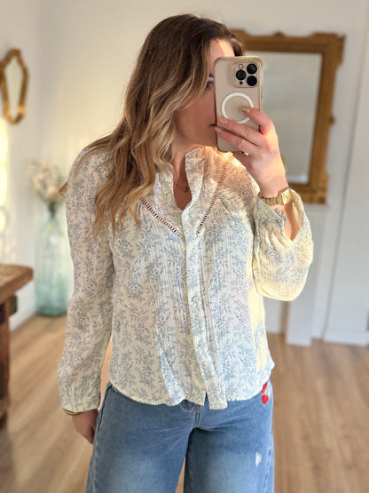 Chemisier leeloo bleu