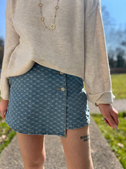 JUPE SHORT COEUR